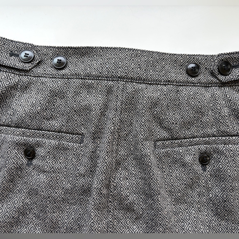 Madewell Button-Front Mini Skirt in Yarn-Dyed Geo, NWT! - Picture 7 of 15